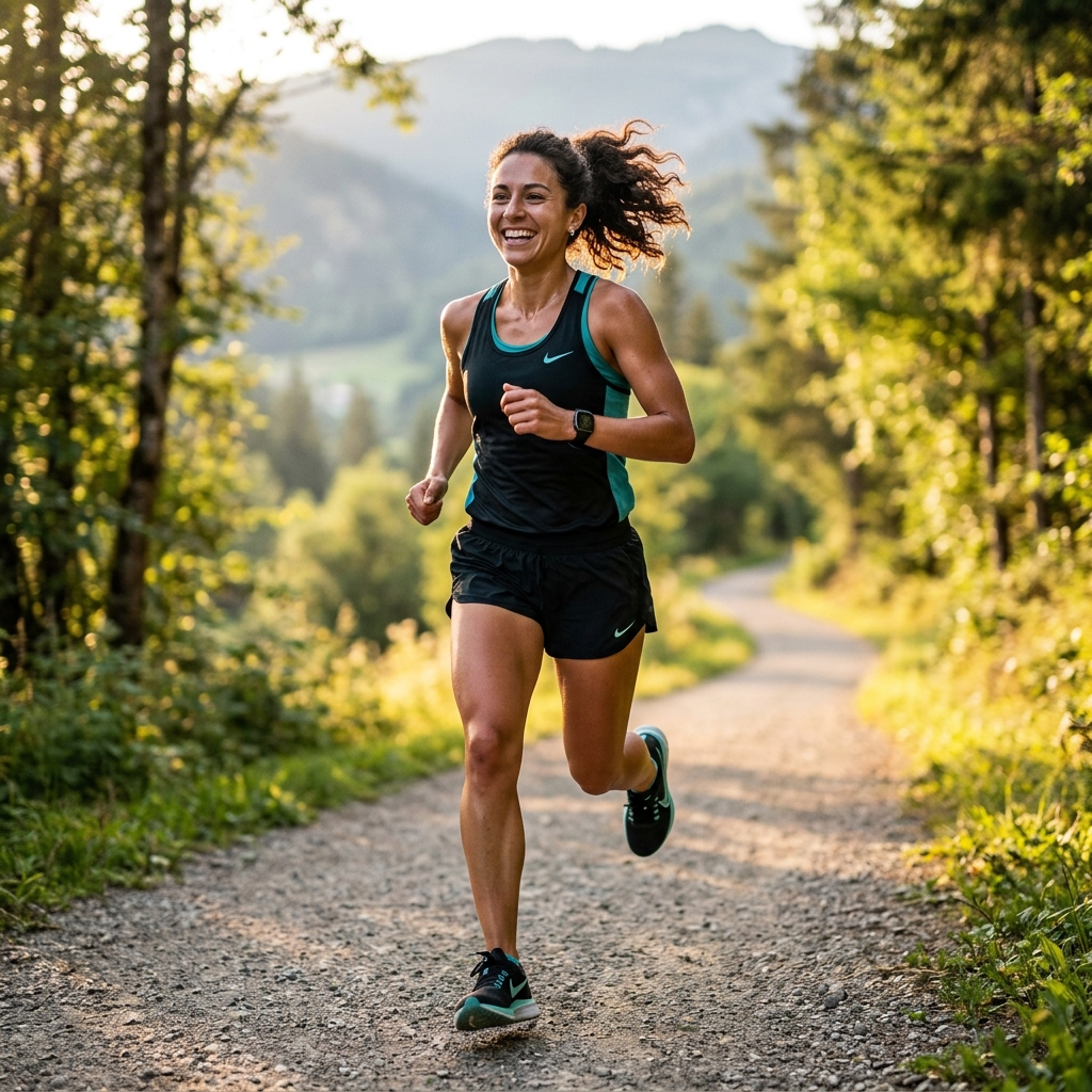Mujer deportista entrenando
